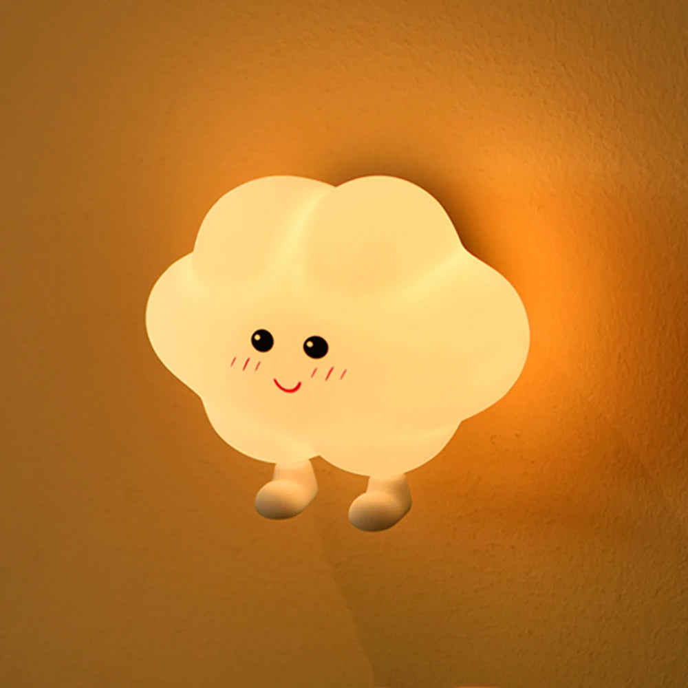 Novelty LED Star Cloud Silicone Night Light Nursery Sleeping Wall Lamp Rechargable Beside Lamp For Baby Bedroom Decor Zpaxo Cloud