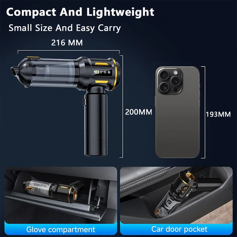 Car Vacuum Cleaner Mini Handheld Wireless Portable Dual Use Home