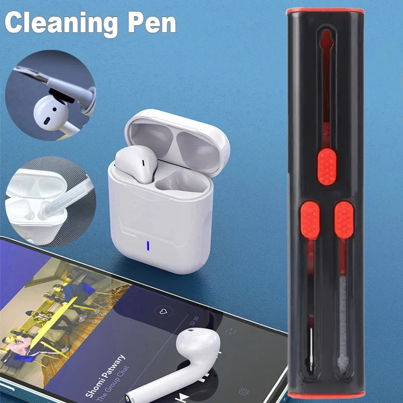 3 In 1 Multi Cleaner Kit For Airpods Pro 3 2 1 Earbuds Cleaning Pen Laptop Keyboard Brush Bluetooth Earphones Case Cleaning Tool Zpaxo
