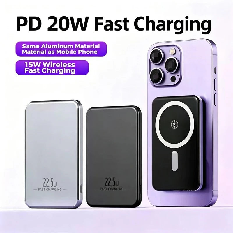 2026 New 10000mAh Portable Magnetic Wireless PowerBank PD22.5W Fast Charging External Battery for Magsafe for IPhone Samsung Zpaxo
