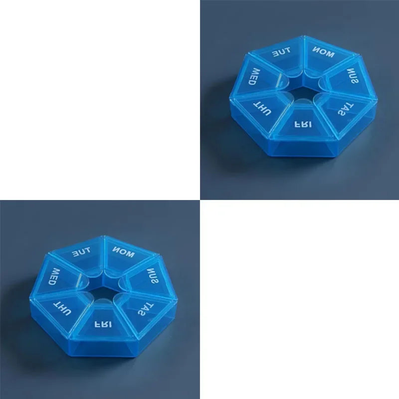 7-Day Portable Pill Organizer – Weekly Medicine Case | 3-Pack