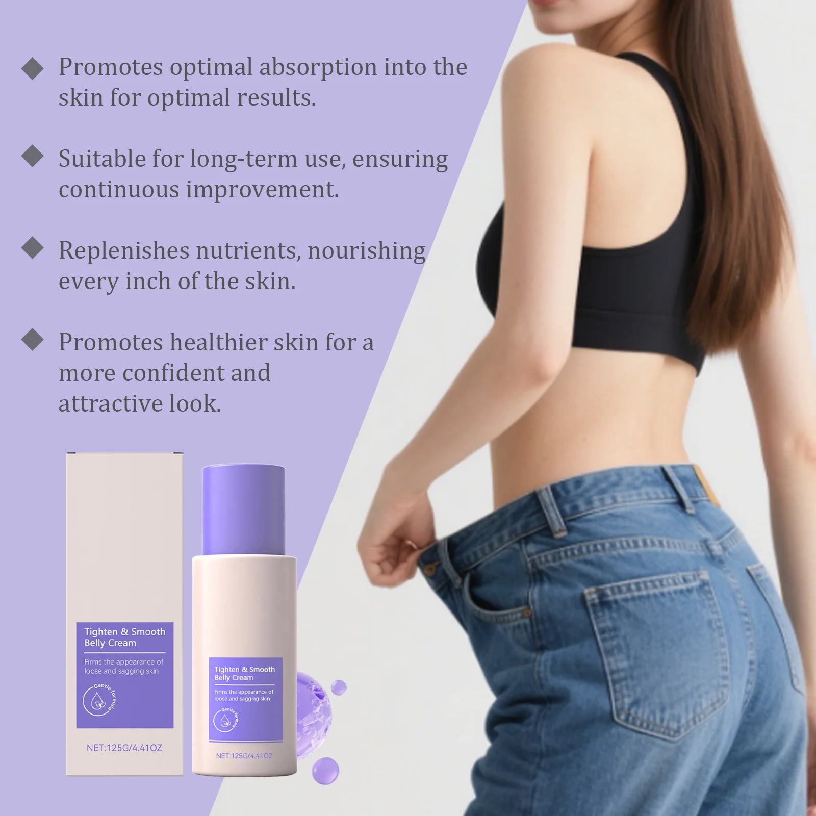 Rose Belly Tightening Cream – Firm Skin & Reduce Stretch Marks Body Firming Cream Zpaxo