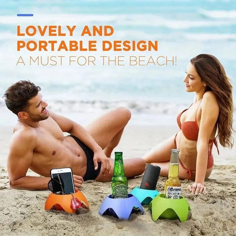 Beach Cup Holder Tray Drink Holders Portable Beer Stand Accessories Zpaxo
