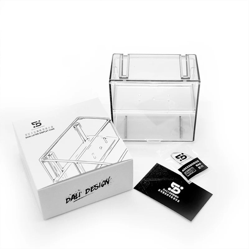 Durable Transparent Double Layer Box Car Model Display Large Capacity Zpaxo
