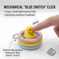 Cute Yellow Duck Fidget Toy Mechanical Keyboard Switch Keychain 3D