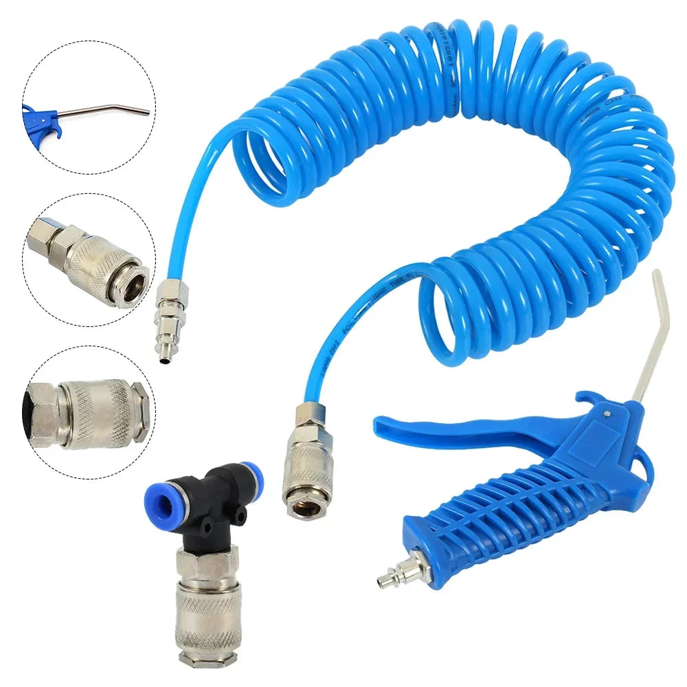 Air Duster Blow Gun Set Pneumatic Combination Dust Blowing Gun Kit Plastic Air Pipe Portable Dust Removal Tool Clean Equipment Zpaxo