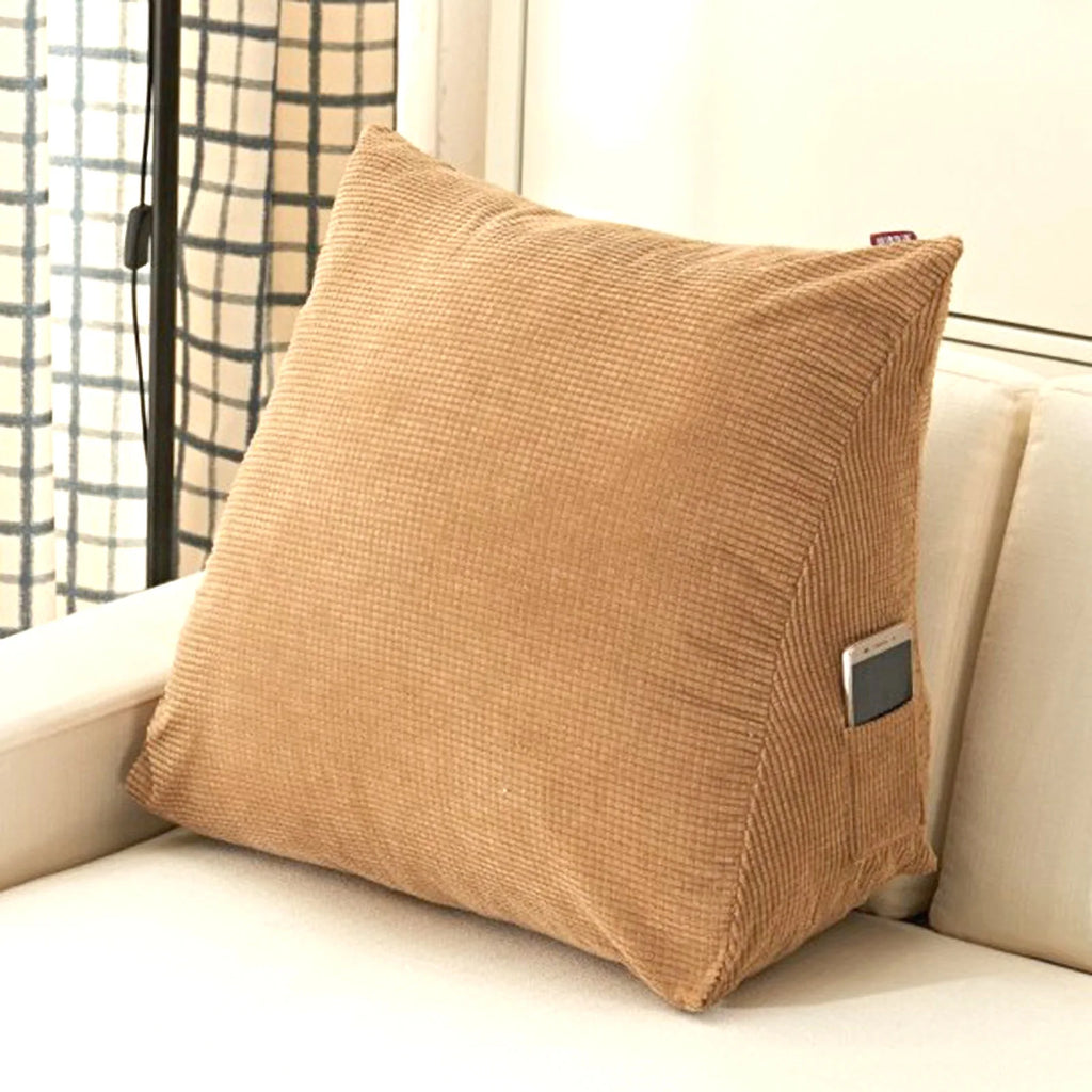 Triangle Pillow Cushie Pillow with Zip Pocket Triangle Wedge Bolster Small Back Support Cushie Pillows for Office Home Bed Sofa Zpaxo