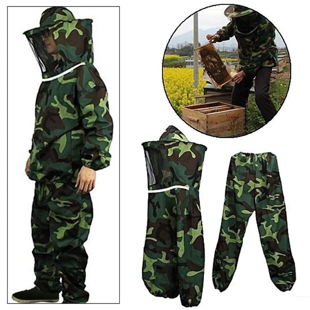 Bee Keeping Suit Full Protection Breathable Polyester Equipment Coverall for Beekeeper Accessories and Materials Zpaxo Green