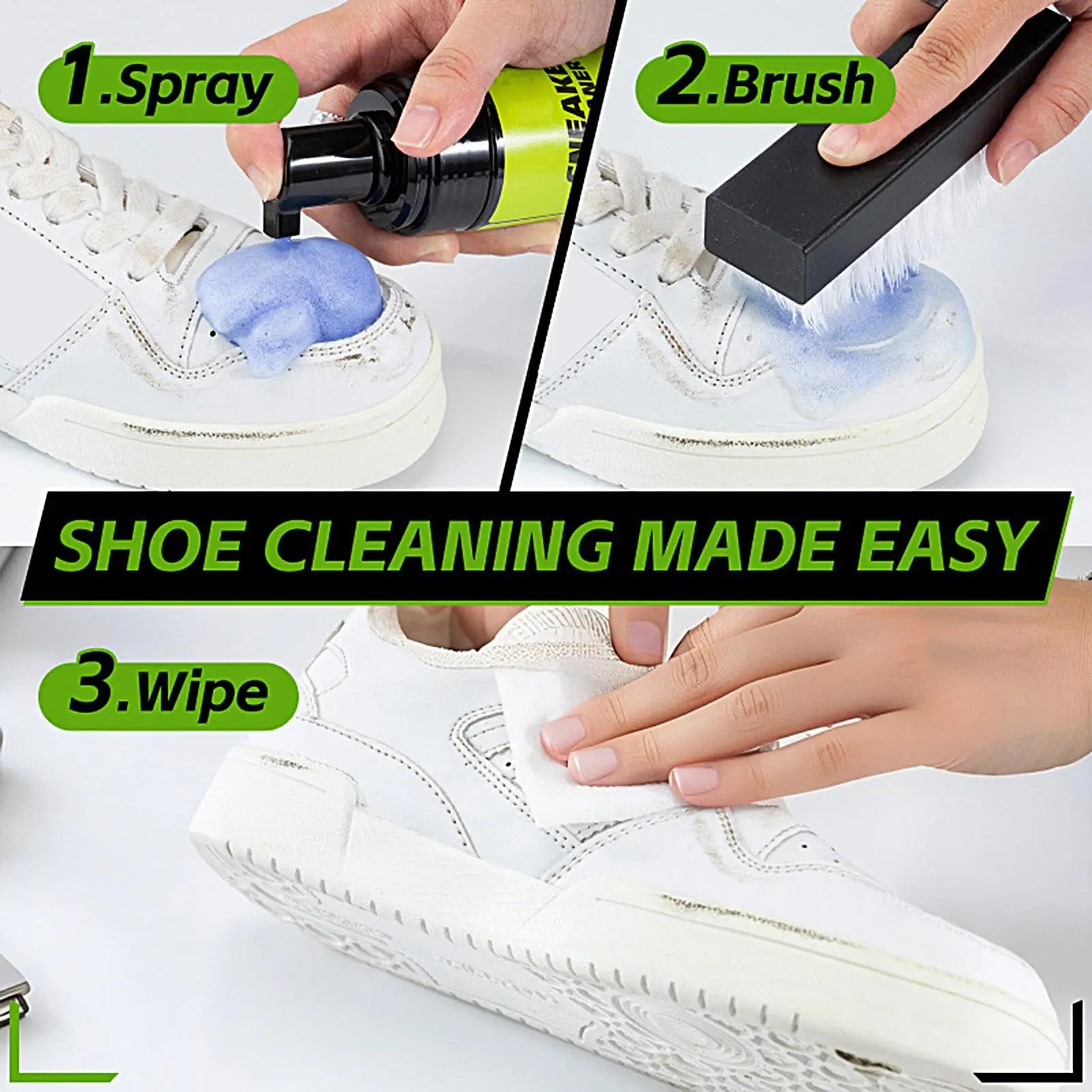 Shoe Cleaning Foam Waterless Cleaner White Sneaker Care Basketball