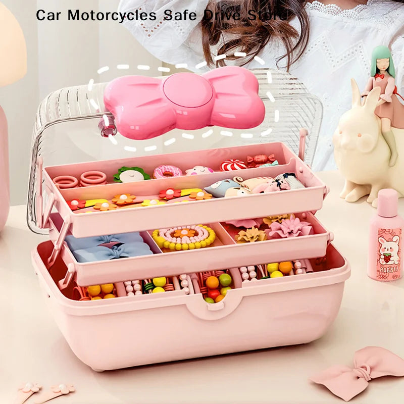 CMMulti-layer Hairpin Organizer Cute Girl Jewelry Case Head Rope