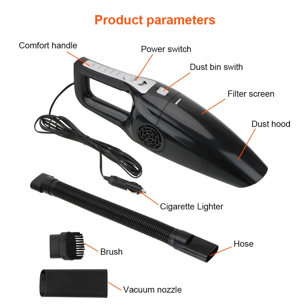 Powerful Handheld Mini Vaccum Cleaners High Suction Wet And Dry dual-use Vacuum Cleaner 12V 120W Car Vacuum Cleaner Zpaxo