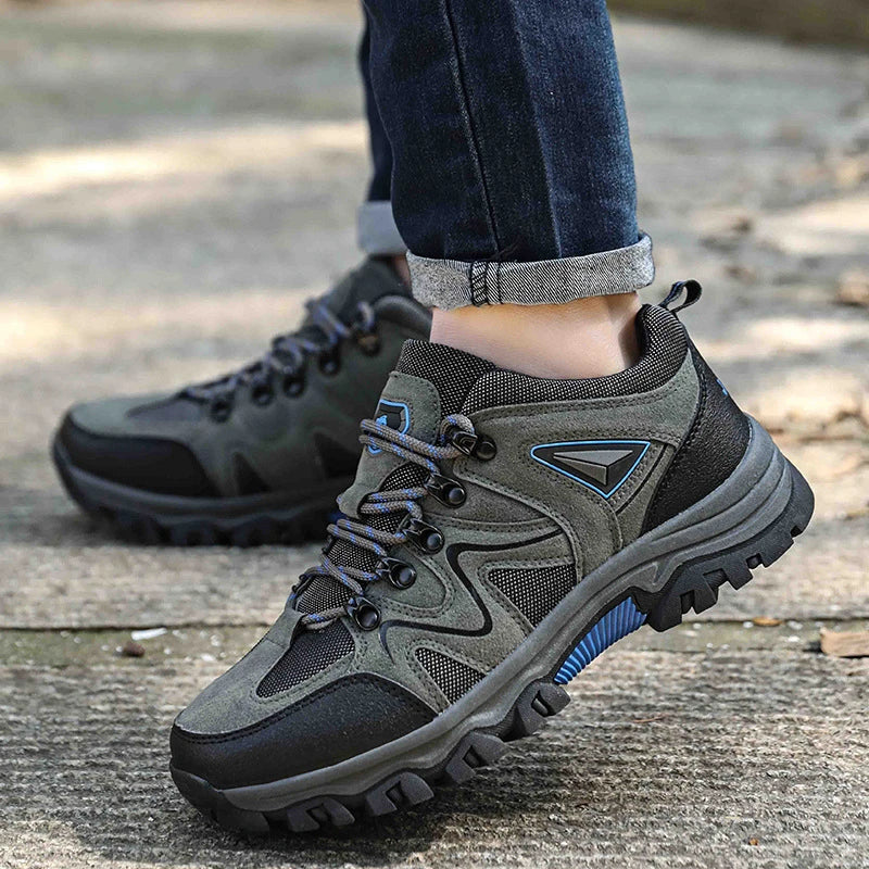 Autumn Low-top Lace-up Hiking Shoes Men's Outdoor Large-size Zpaxo