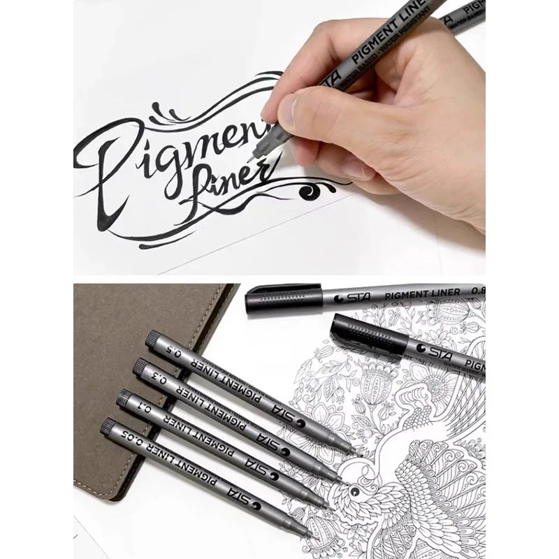 Waterproof STA Art Markers Brush Pen Office Professional Fine Line