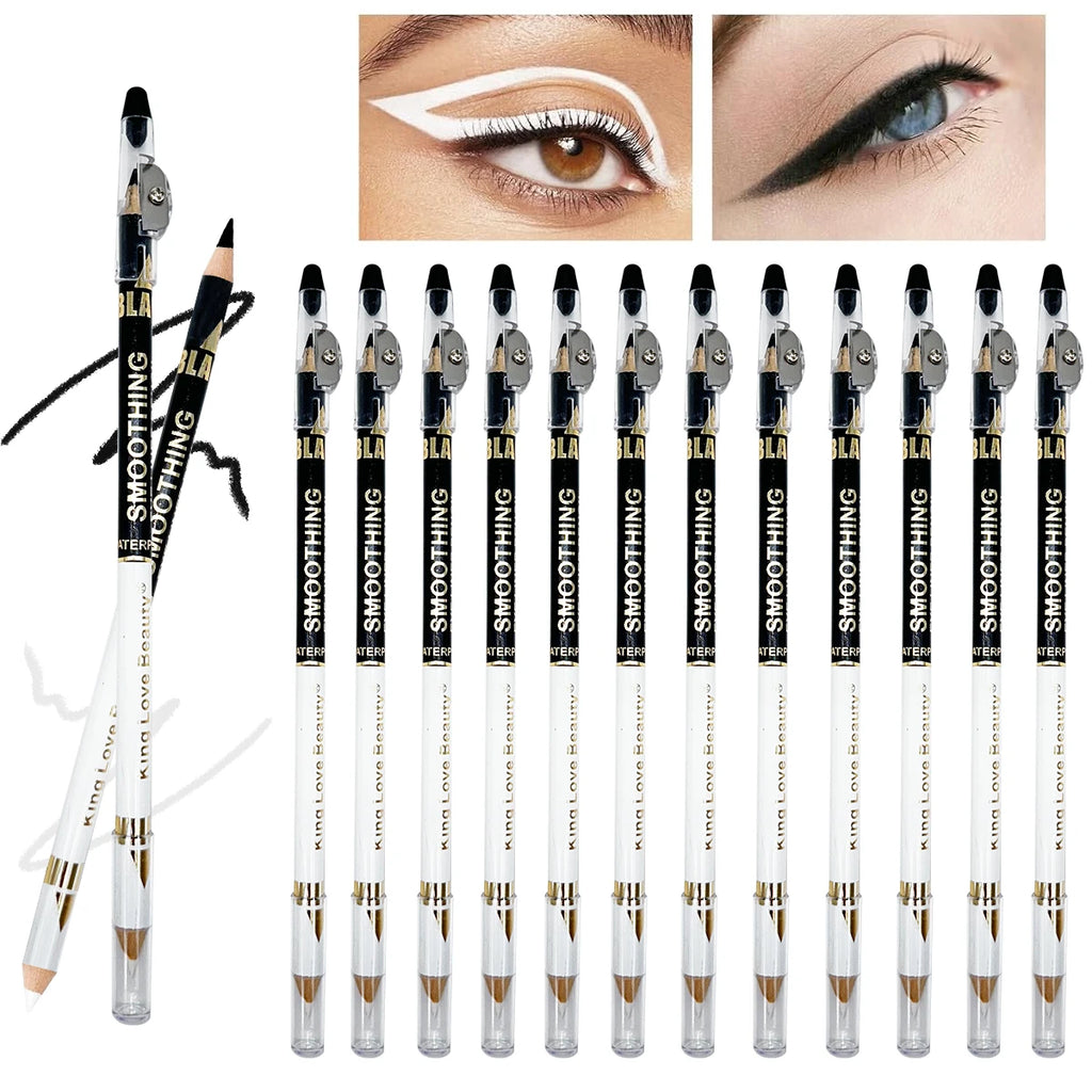 Double Head Eyeliner Pen Suit Waterproof Sweat Proof Smooth Lasting Zpaxo