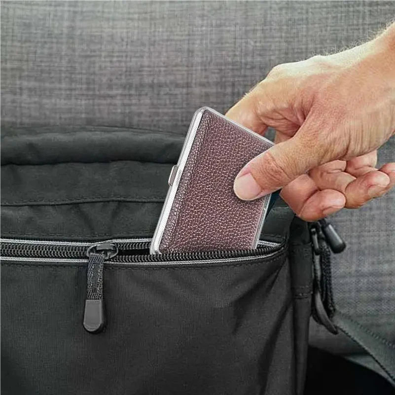 Leather Cigarettes Case Creative Classic 20-piece Pocket Box Cigarettes Storage Reusable PU Leather Cigarettes Container Zpaxo