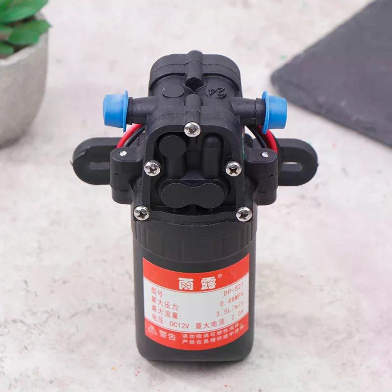 Micro High Pressure Diaphragm Spray Car Wash Water Pump DP-521 Durable 12V 70PSI 3.5L/min Agricultural Electric Water Pump Zpaxo
