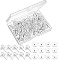 50-Pack Clear Heart Push Pins – Transparent Thumb Tacks Decorative Push Pins Zpaxo Transparent