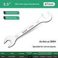 Stainless Steel Super Thin Double Open-End Wrench, Dual-Function, Sizes from 5 to 11mm Zpaxo A2