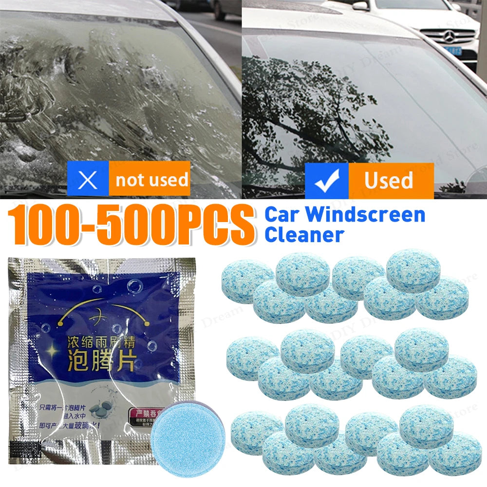500- Car Windscreen Solid Cleaner Effervescent Tablet Auto Dust Wiper