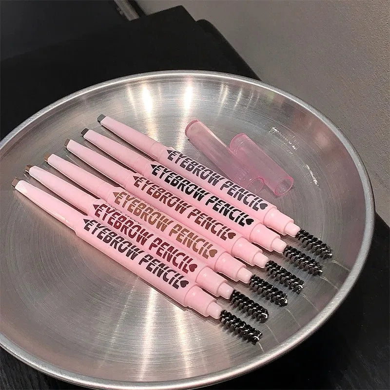 2 in1 Eyebrow Pencil Waterproof Tattoo Brush Long Lasting Eye Brow
