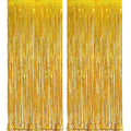 Rose Gold Foil Curtain Backdrop Metallic Tinsel Fringe Curtains