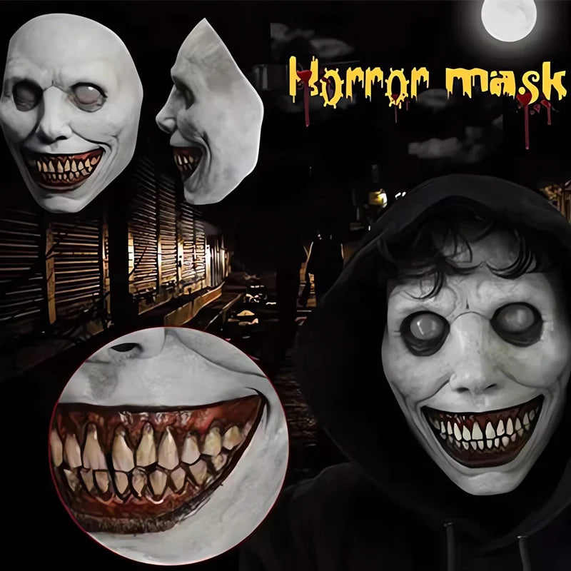 Creepy Halloween Mask Smiling Demon Scary Adults Masks Costume