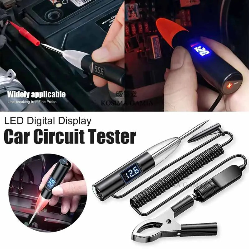 LED Digital Voltage Tester Pen – Car Circuit & Battery Diagnostic
