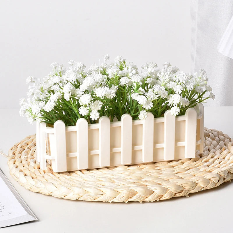 Fence Flower Pot – Plastic Plant Basket for Home & Office
