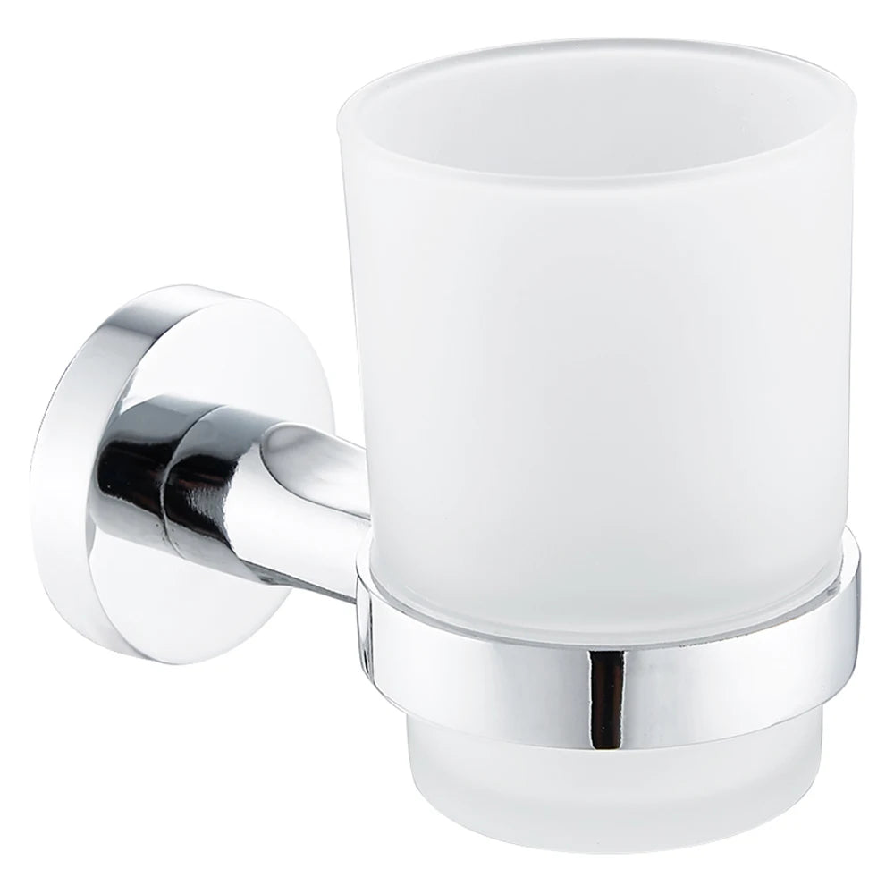 Toothbrushing Cup Bathroom Supplies Double Tumbler Cup Holder Toothbrush Holder Wall Mount Cup Strong Anti-Fall Bath Accessori Zpaxo single cup holder