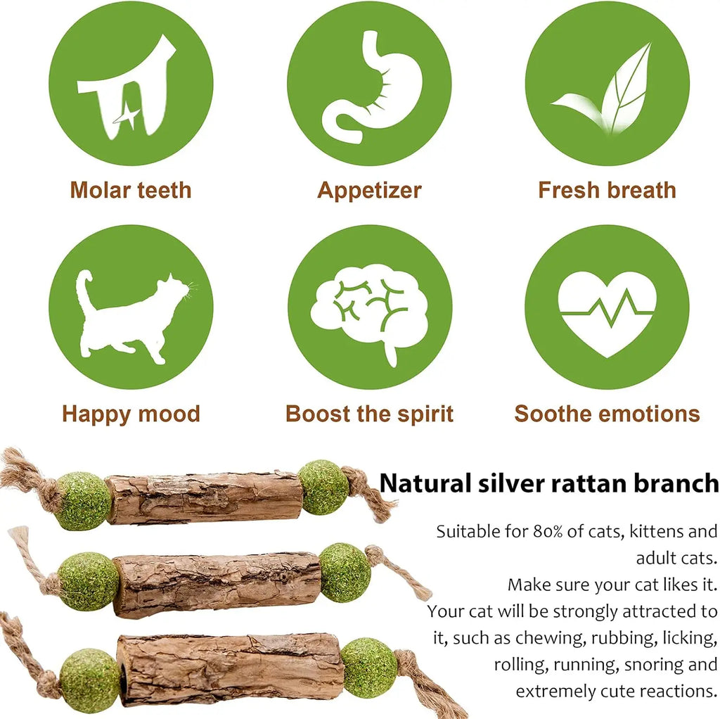Cat Cleaning Teeth Pure Natural Catnip Molar Toothpaste Stick