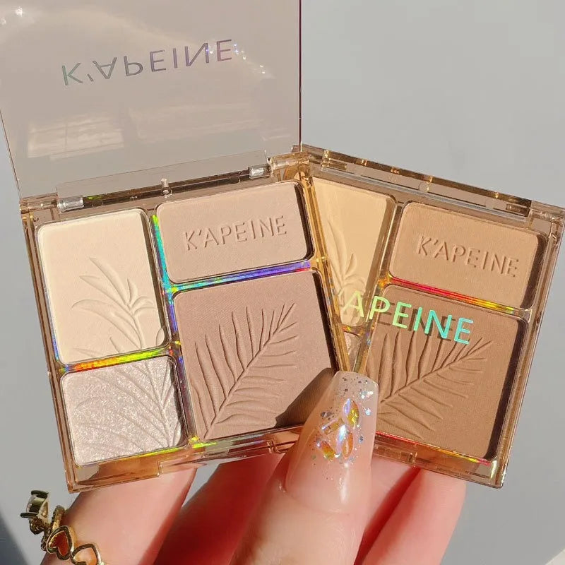4Colors Matte Highlighter Contour 3D Facial Bronzer Brightening