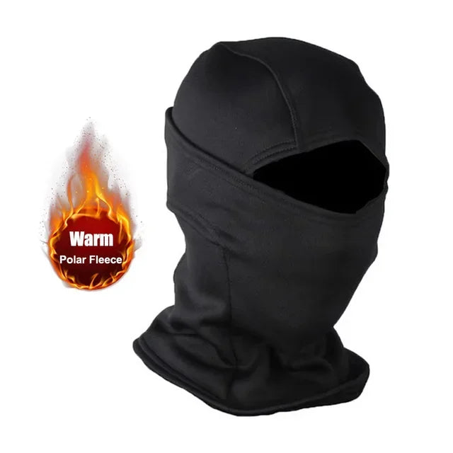 Winter Breathable Balaclava Motorcycle Full Mask Cycling Mask Helmet Hood Moto Riding Neck Face Mask Climbing Fishing Skating Zpaxo CAP30 Black