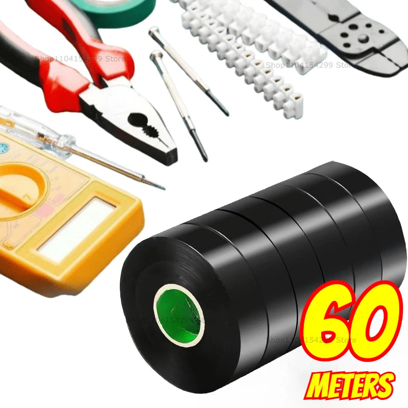 Electrical Tape Electrical Insulating Tape Black Electric Adhesive High-temperature Handlebar Grip Repair Bar Finishing Tape Zpaxo