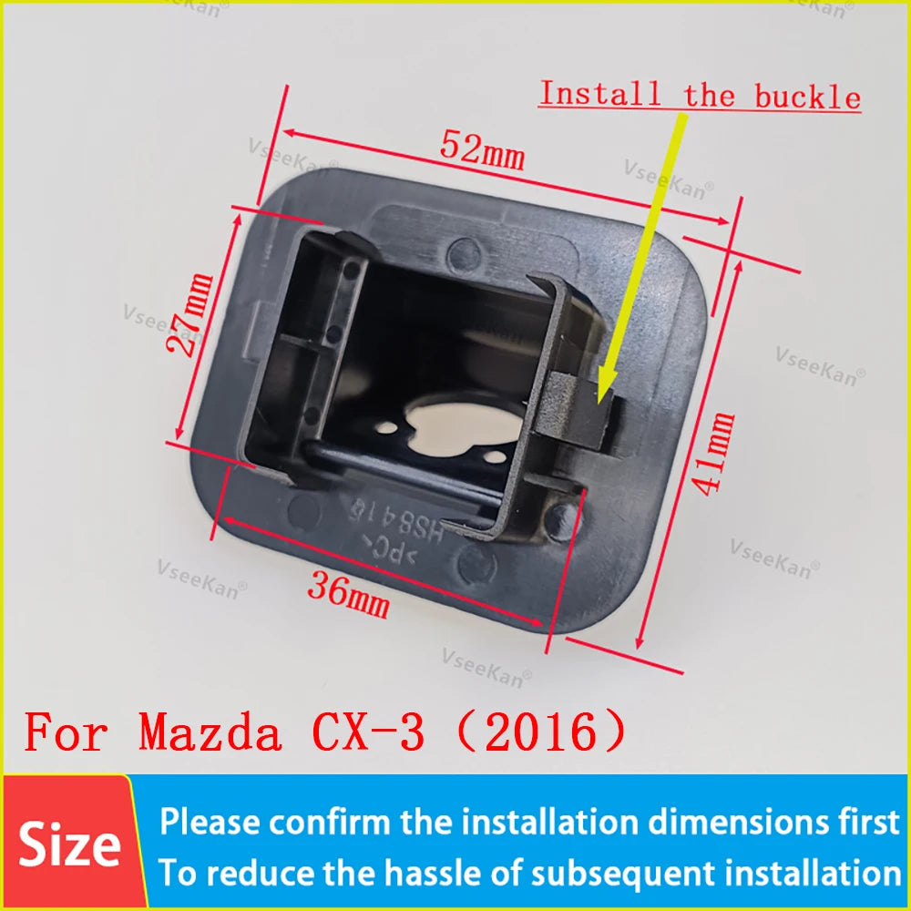 Mazda 2016 CX-3 Rear View Camera Install Bracket License Plate Light