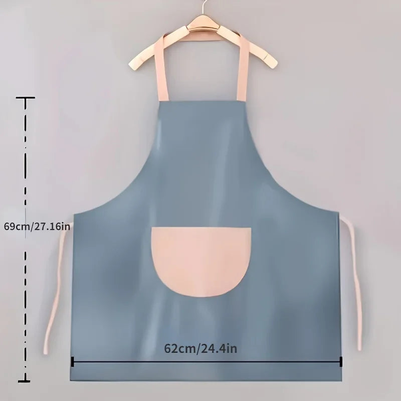 Waterproof Kitchen Apron Oil-resistant Canvas Cooking Chef Catering