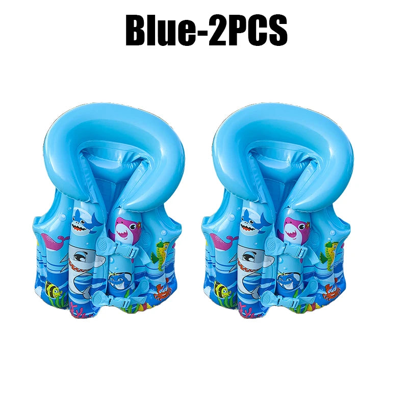 Infant Kids Inflatable Swimsuit Arm Rings Thickened Buoyancy Aid Vest