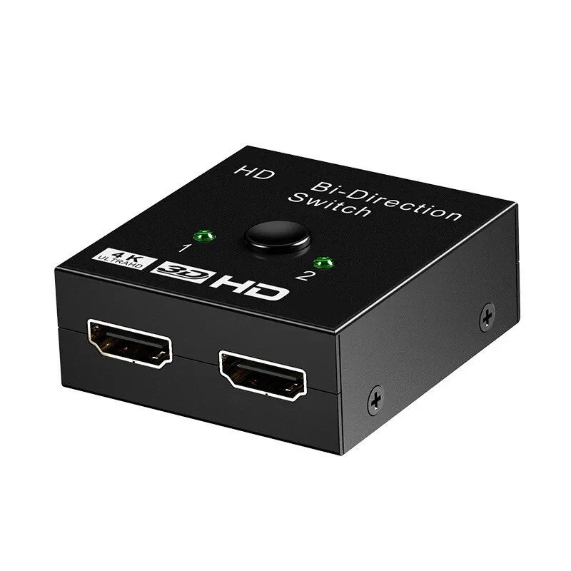 4K HDMI-Compatible Switch 2 Ports Bi-directional 1x2 2x1 HDTV Adapter