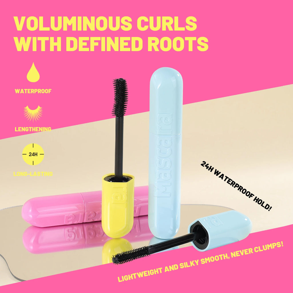 3 Pieces Mascara Set, Waterproof Long Lasting Lightweight Curling Mascara Eye Makeup Kit Zpaxo