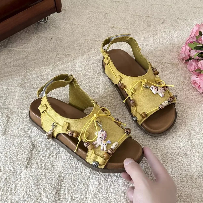 Women's Fish Mouth Open Toe Comfortable Vintage Sandals 2026 Summer Zpaxo