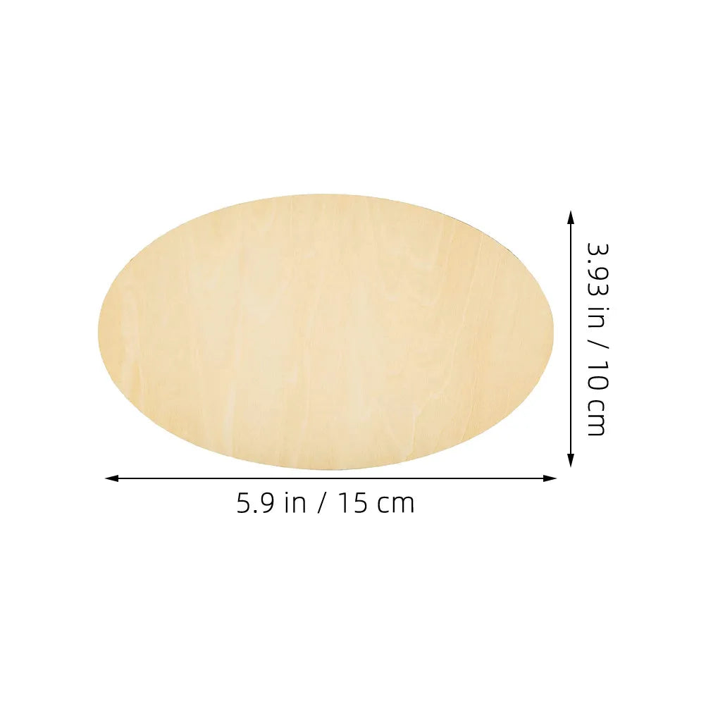 Boxwood Oval Unfinished Wood Slices Craft Cutouts DIY Painting