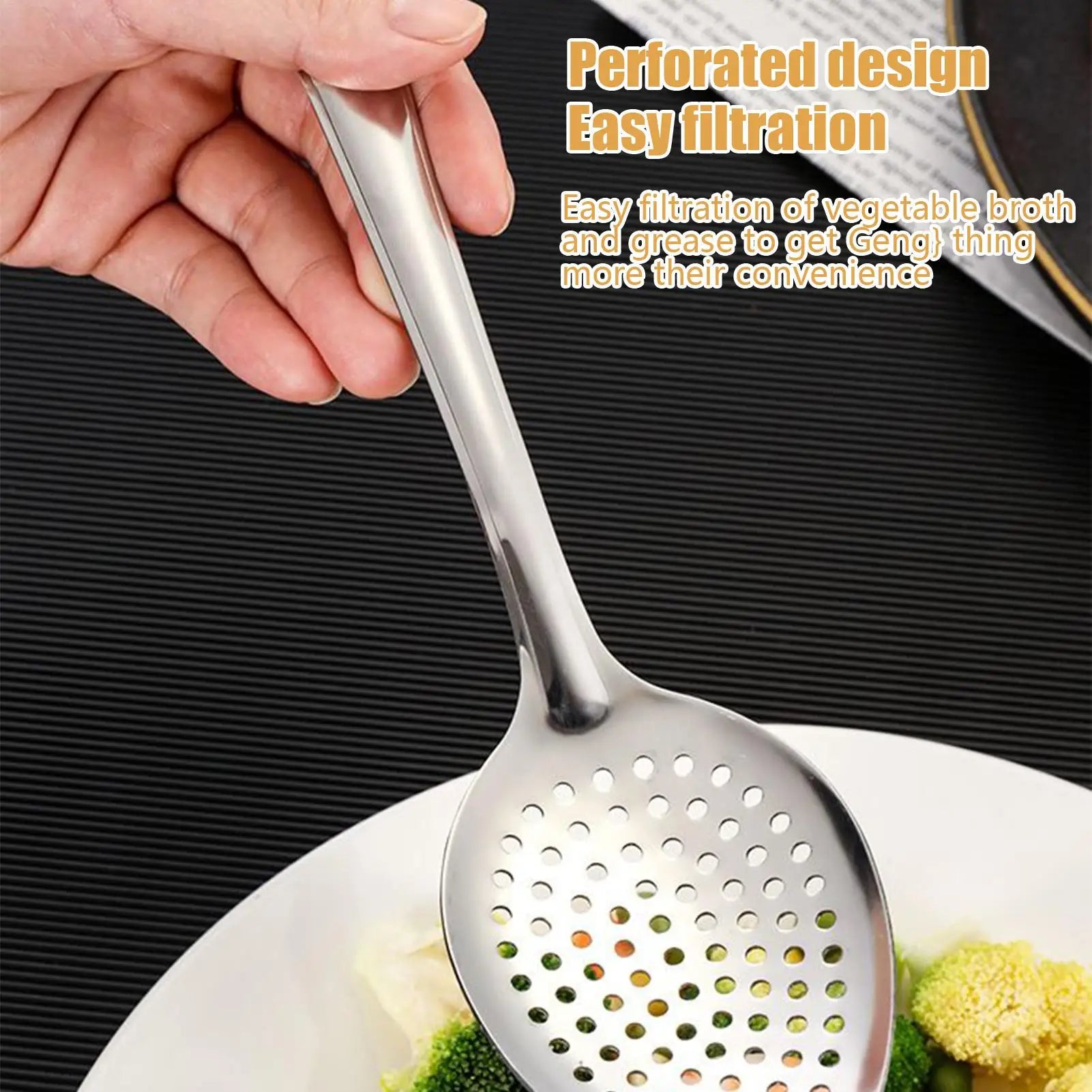 Stainless Steel Slotted Spoon Nonstick Cooking Utensil Straining