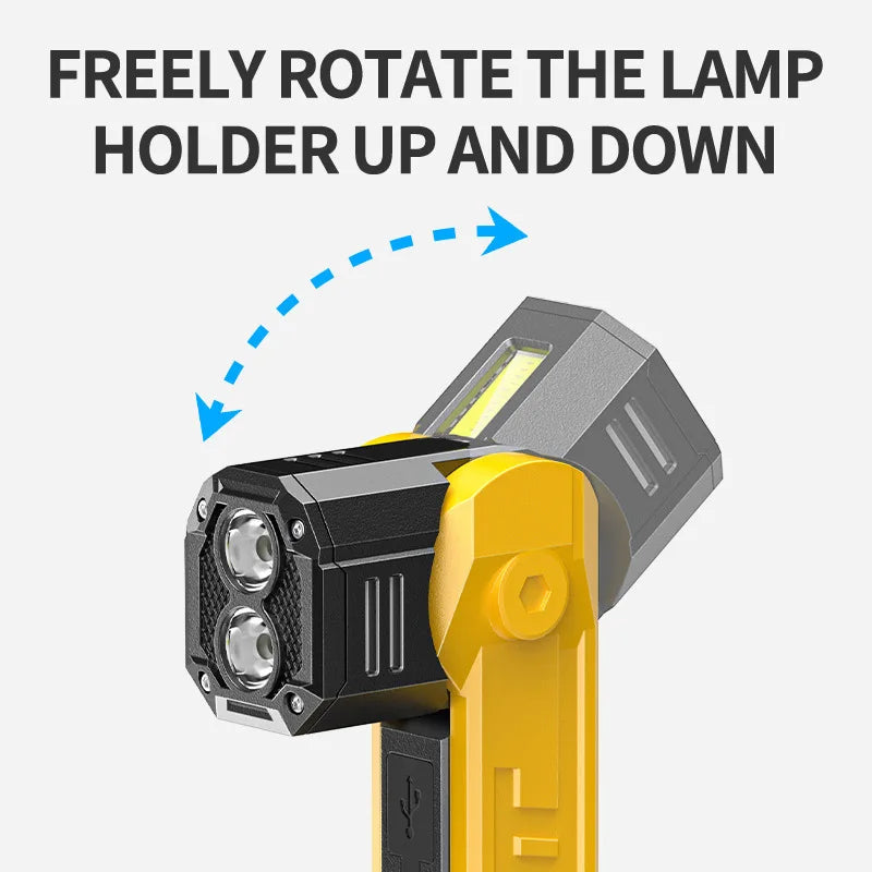 LED+COB Multifunctional Work Light Type-c Rechargeable Portable