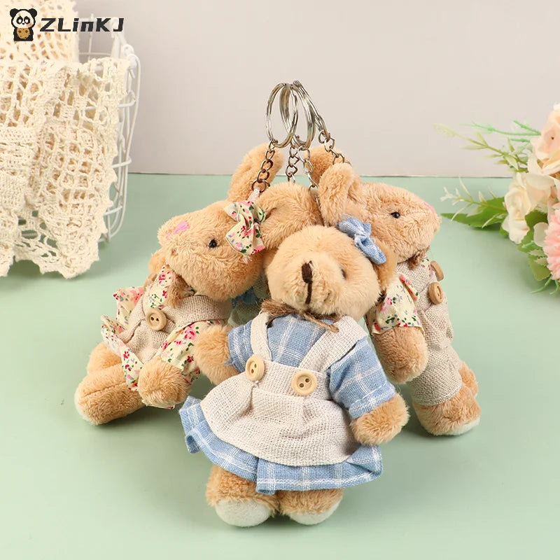 Cute Wear Clothes Bear Plush Toy Cartoon Rabbit Pendant Soft Stuffed Zpaxo