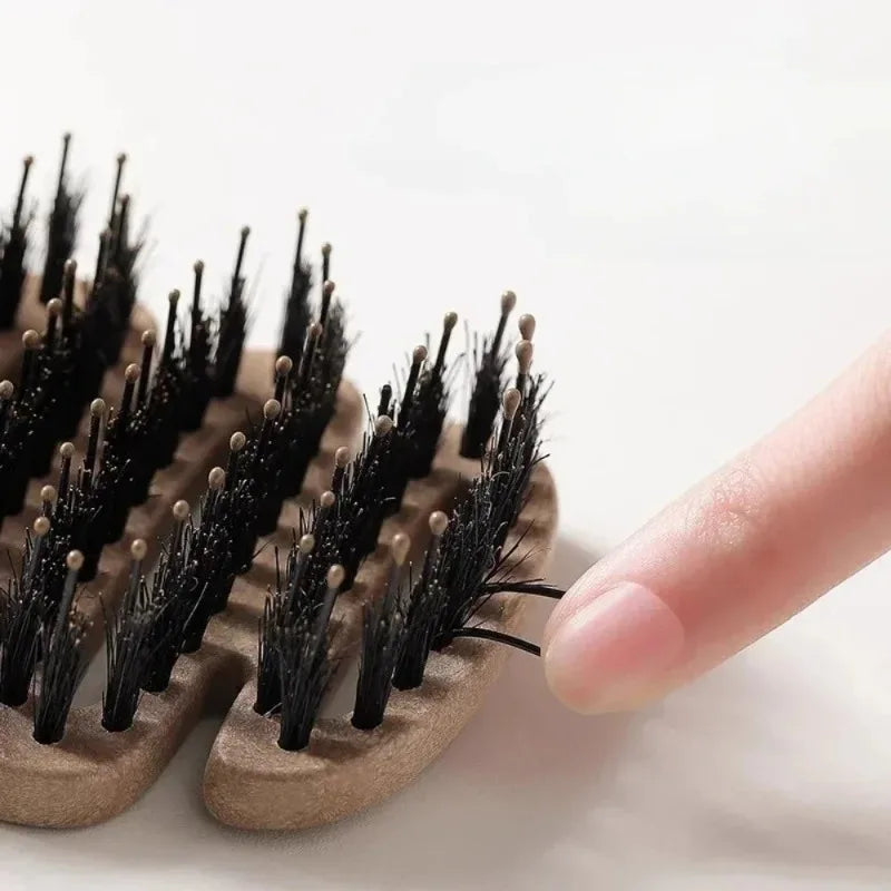 Boar Bristle Hair Comb Hollow Detangling Hair Brush Women Scalp Massage Brush Curly Hairbrush Salon Hairdressing Styling Tools Zpaxo
