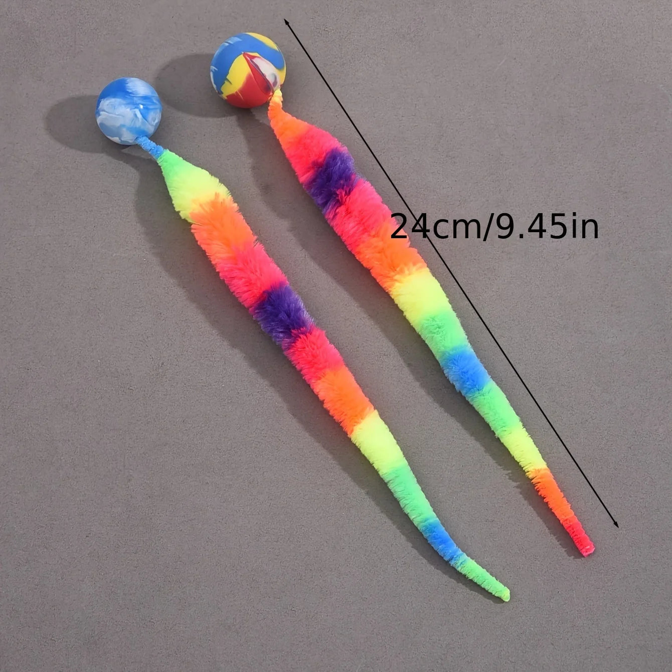 3-Pack Cat Interactive Worm Caterpillar Elastic Teaser Toys Cat Teaser Toy Zpaxo