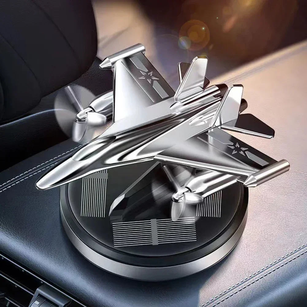 Solar car air freshener aircraft rotating aromatherapy perfume car long lasting fragrance car interior decoration Accessories Zpaxo