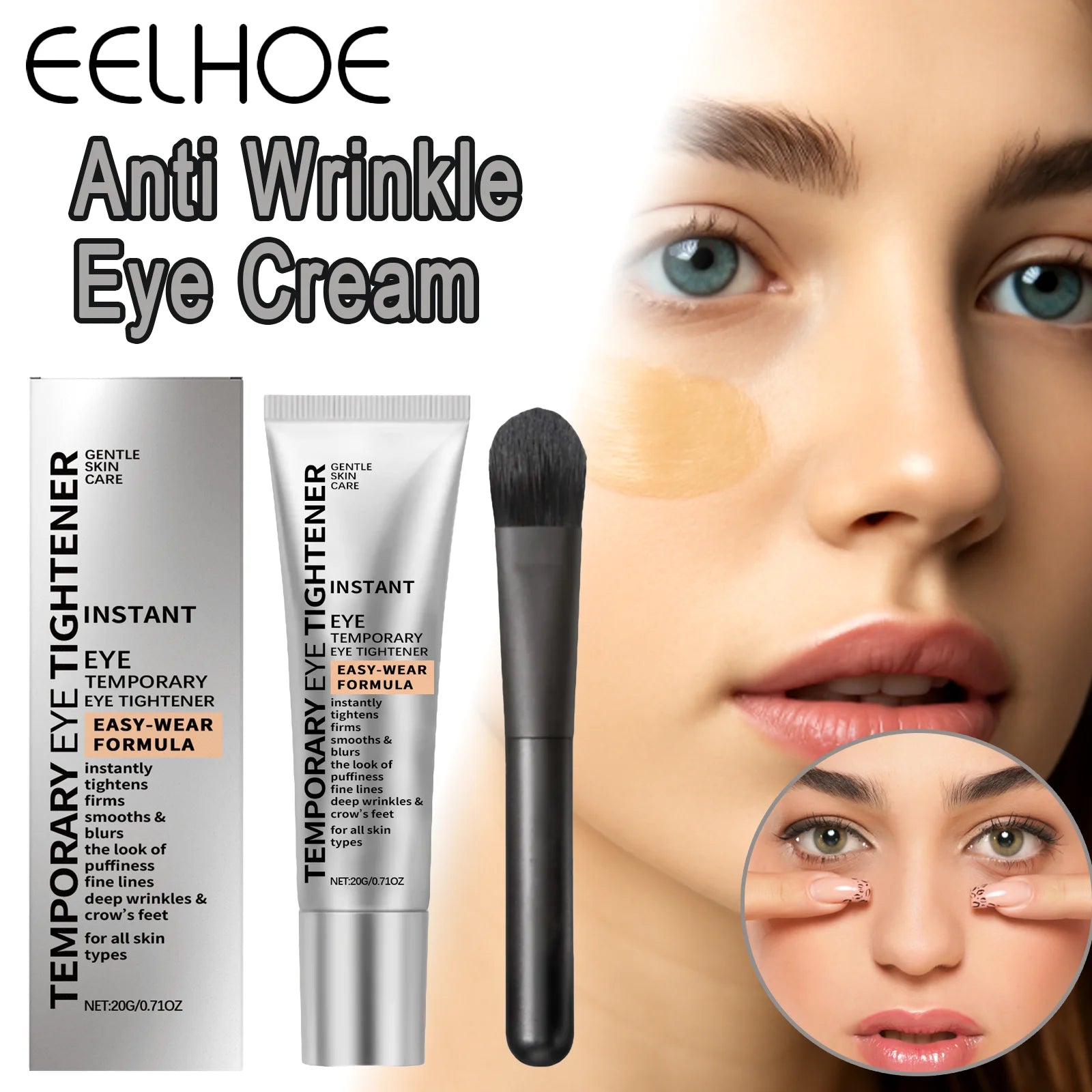 Anti Wrinkle Eye Cream Dark Circle Puffiness Reduction Moisturizing Eye Treatment Hydrating Under Eye Cream for Fine Lines Zpaxo