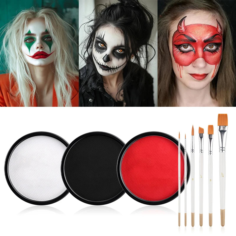 Water Activated Face Body Paint Non-toxic Safe Painting Multiple Zpaxo 4pcs-A