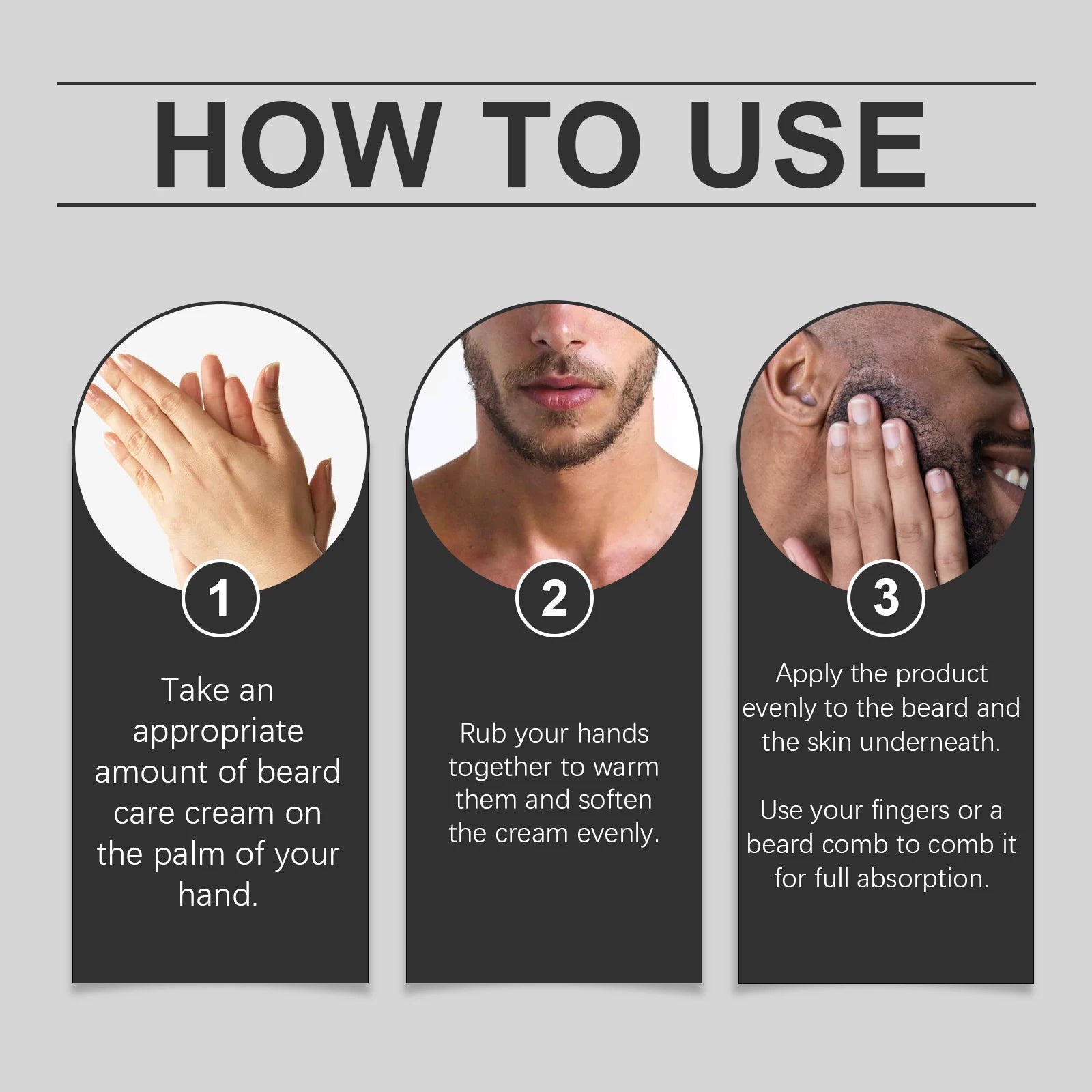 East Moon Men's Shea Butter Beard Balm Moisturizing Smoothing Beard Growth Wax Mustache Cream Facial Hair Care Reduce Frizz Zpaxo