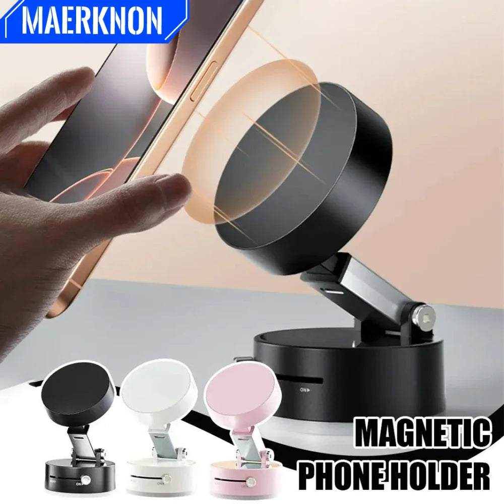 Magnetic Mobile Phone More Portable Vacuum Bracket Adjustable Double-Sided Suction Cup Holder Lazy Stand For All Smartphone Zpaxo